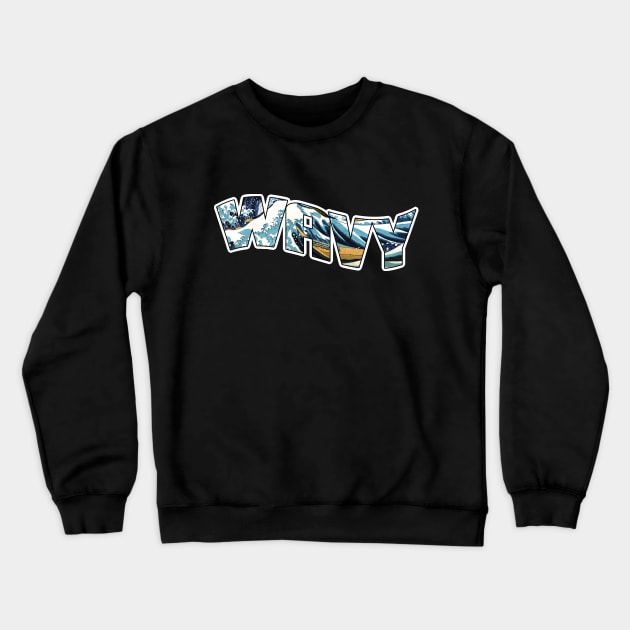 Wavy Crewneck Sweatshirt by ohmyjays